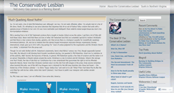 Desktop Screenshot of conservativelesbian.wordpress.com