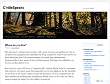 Tablet Screenshot of cvillespeaks.wordpress.com