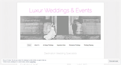 Desktop Screenshot of luxurweddings.wordpress.com