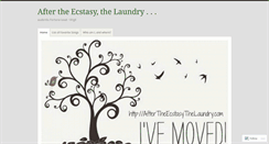 Desktop Screenshot of aftertheecstasythelaundry.wordpress.com