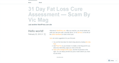 Desktop Screenshot of 31dayfatlosscurescamho69.wordpress.com