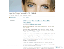 Tablet Screenshot of freeagedefyingcream.wordpress.com