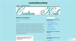 Desktop Screenshot of couturekidscontests.wordpress.com