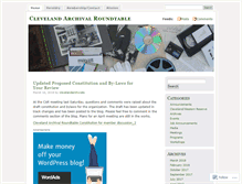 Tablet Screenshot of clevelandarchivists.wordpress.com