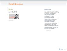 Tablet Screenshot of danielbenjamin.wordpress.com