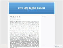 Tablet Screenshot of lifetofullest.wordpress.com