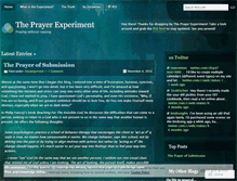Tablet Screenshot of prayerexperiment.wordpress.com