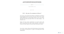 Desktop Screenshot of antoinepoissonnier.wordpress.com