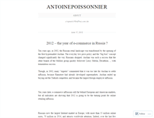 Tablet Screenshot of antoinepoissonnier.wordpress.com