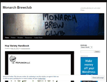 Tablet Screenshot of monarchbrewclub.wordpress.com