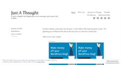 Desktop Screenshot of justathoughtblog.wordpress.com