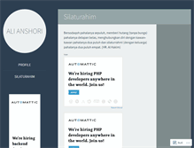 Tablet Screenshot of anshori.wordpress.com