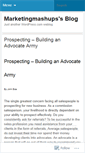 Mobile Screenshot of marketingmashups.wordpress.com