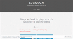 Desktop Screenshot of ideaton.wordpress.com