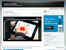 Tablet Screenshot of gospelleadership.wordpress.com