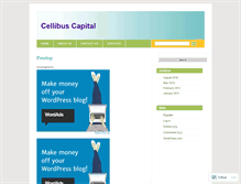 Tablet Screenshot of cellibuscapitalcorp.wordpress.com