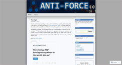 Desktop Screenshot of antiforce.wordpress.com