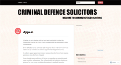 Desktop Screenshot of criminaldefencesolicitors.wordpress.com