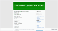 Desktop Screenshot of educationforautism.wordpress.com