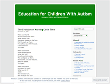 Tablet Screenshot of educationforautism.wordpress.com