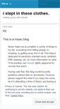 Mobile Screenshot of isleptintheseclothes.wordpress.com