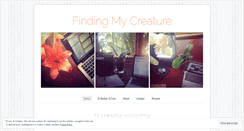 Desktop Screenshot of findingmycreature.wordpress.com