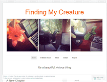 Tablet Screenshot of findingmycreature.wordpress.com