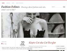 Tablet Screenshot of fashionfelines.wordpress.com