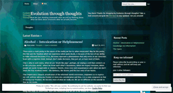 Desktop Screenshot of evolutionthroughthoughts.wordpress.com