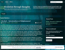 Tablet Screenshot of evolutionthroughthoughts.wordpress.com