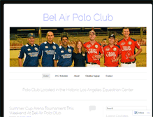 Tablet Screenshot of belairpoloclub.wordpress.com