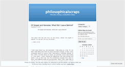 Desktop Screenshot of philosophicalscraps.wordpress.com