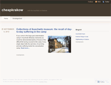 Tablet Screenshot of cheapkrakow.wordpress.com