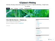 Tablet Screenshot of 123pizza.wordpress.com