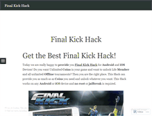 Tablet Screenshot of finalkickhacks.wordpress.com