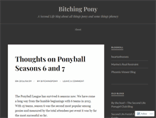 Tablet Screenshot of bitchingpony.wordpress.com