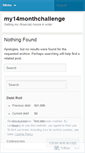 Mobile Screenshot of my14monthchallenge.wordpress.com