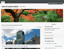 Tablet Screenshot of mixedmindsalad.wordpress.com