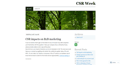 Desktop Screenshot of csrweek.wordpress.com