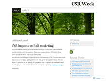 Tablet Screenshot of csrweek.wordpress.com
