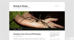 Desktop Screenshot of biologytodesign.wordpress.com