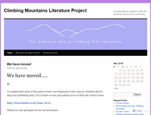 Tablet Screenshot of climbingmountainsproject.wordpress.com