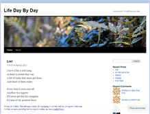 Tablet Screenshot of lifedaybydaybyday.wordpress.com