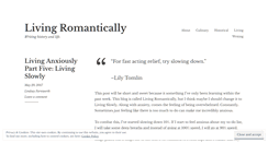 Desktop Screenshot of livingromantically.wordpress.com