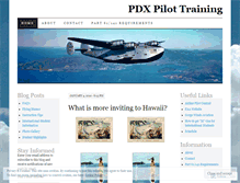 Tablet Screenshot of pdxpilottraining.wordpress.com