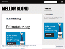 Tablet Screenshot of mellomblond.wordpress.com