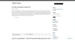 Desktop Screenshot of 1000tacos.wordpress.com