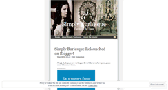 Desktop Screenshot of itssimplyburlesque.wordpress.com