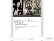 Tablet Screenshot of itssimplyburlesque.wordpress.com