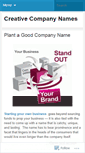 Mobile Screenshot of creativecompanynames.wordpress.com